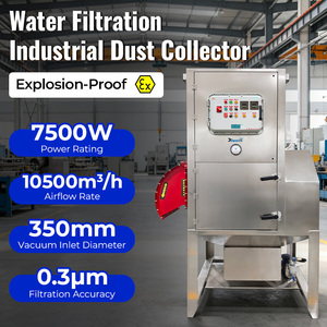 Système de filtration d'air humide antidéflagrant ATEX&CE pour la poussière d'aluminium, d'acier inoxydable et de cuivre provenant des machines de débavurage et de dégommage - Product Image 1