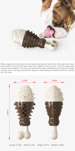 Köpek Çiğneme Oyuncağı, Baget Gibi Görünür, Kolay Temizlenir, Köpek Dişlerini Temizler, İyi Malzeme Kullanır, Birçok Pazarda Popüler - Product Image 6