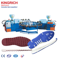 Machine de moulage par injection PVC TPR bicolore KR28020 pour semelles de chaussures, machine à semelles avec composant moteur central