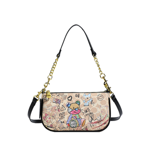 Fashion Geometric Pattern Women's Mahjong Bag 2025 New Model. Double <strong>Strap</strong> Chain Style Cross-Body <strong>Shoulder</strong> Portable Durable. - Product Image 1