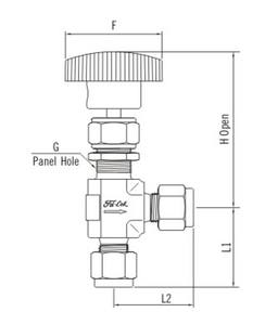 Hoogwaardige gesmede roestvrijstalen 5000PSI hydraulische naaldventiel 2-weg mannelijk x mannelijk NPT hoek handbediende LPG-kleppen voor - Product Image 4