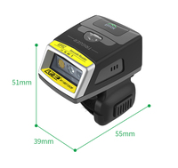 Escáner de Código de Barras de Anillo Portátil OEM Personalizado EF02, Bluetooth HID 2D NFC Compatible con IOS Android PDA para Almacén y Comercio Minorista