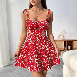 เดรสสั้นชายหาดสายสปาเก็ตตี้ลายดอกไม้สำหรับผู้หญิงชุดเดรสสตรีเสื้อผ้าผู้หญิงเสื้อผ้าผู้หญิงชุดซันเดรสแบบใหม่2025 - Product Image 2