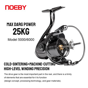 Carrete de Pesca <span class=keywords><strong>NOBBY</strong></span> Legend 20kg Power CNC Spool con Freno, Manivela de EVA y Metal, para Surfcasting en Agua Salada - Product Image 4