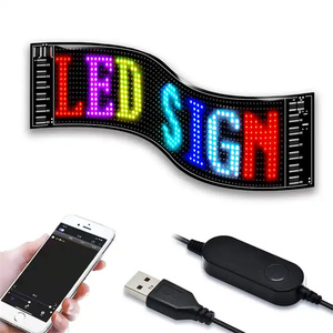 Flexible USB LED Car Sign App Control Custom Text Pattern Animation <strong>Programmable</strong> LED <strong>Display</strong> for Store Car Bar Hotel - Product Image 1
