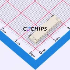 XW0520012-280R-001 FFC/FPC Connector SMD,P=0.5mm,Horizontal Mount Connector Flip Cover Type Bottom Contact 28P 0.5mm - Product Image 2