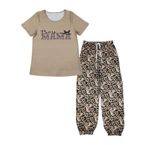 Conjunto de 2 Piezas de Camiseta Deportiva Corta Transpirable con Estampado de Camuflaje Informal para Mujer, Diseño Nuevo, para Adultos y Niños, Marca RTS Boy MAMA Mallard Ducks - Product Image 1