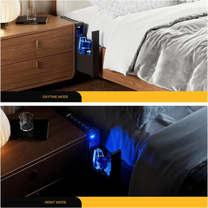 Boîte de sécurité latérale pour armes à feu, déverrouillage par empreinte digitale et mot de passe, ouverture automatique, sécurité, antivol et anti-chute. - Product Image 3