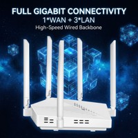 Nuevo Router WiFi 6 AX3000 para Toda la Casa, 5 Antenas de Alta Ganancia, Cobertura Mesh sin Interrupciones, Router Gigabit de Doble Banda para Casas Grandes