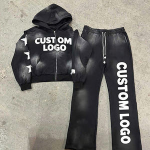 Fabricante de Sudaderas con Capucha, Diseño Personalizado con Apliques Bordados, Sudaderas con Capucha de Felpa Francesa Vintage, Sudaderas con Capucha con Cierre y Lavado Ácido - Product Image 5