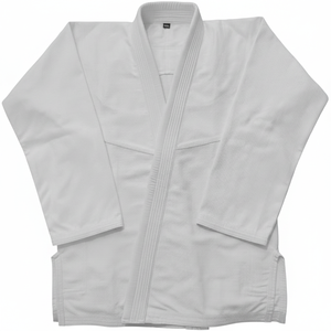 Kimono de Jiu Jitsu Brasileño Unisex Personalizado, Uniforme de Artes Marciales Gris y Blanco - Product Image 2