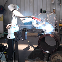 Robot Industrial Móvil de 10 kg, Cobot para Soldadura MIG con Gas, Brazo Robótico de Escritorio de 6 Ejes, Kit de Motor y Caja de Cambios, IP54, Alcance de 1400 mm, Repetibilidad de 0.05 mm