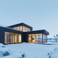 Sistema de Ventanas de Madera con Diseño Europeo, Aislamiento Térmico, Pantalla Plegable Deslizante para Exteriores y Villas