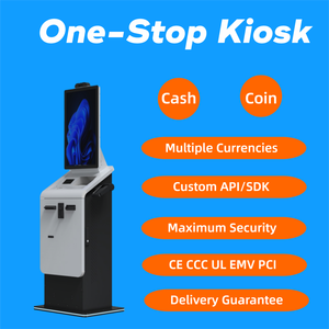 Kiosque de paiement en libre-service à écran tactile sur pied avec recycleur de billets, changeur de devises et imprimante de reçus - Product Image 1