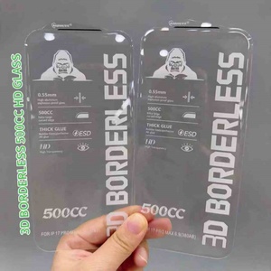 Protector de Pantalla de Vidrio Templado Negro ESD <span class=keywords><strong>King</strong></span> <span class=keywords><strong>Kong</strong></span> 500CC HD 3D Sin Bordes con Adhesivo Completo para iPhone 17 <span class=keywords><strong>Pro</strong></span> Max 18 16 - Product Image 2