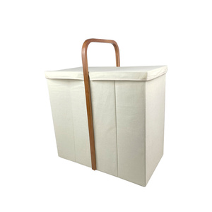 Grand <span class=keywords><strong>panier</strong></span> à <span class=keywords><strong>linge</strong></span> pliable avec couvercle et <span class=keywords><strong>deux</strong></span> <span class=keywords><strong>compartiments</strong></span>, vente en gros - Product Image 6