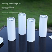 Gobelet isotherme en acier inoxydable de 20 oz avec poignée et paille, isolation thermique de 6 à 12 heures, design blanc