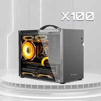 Panel Lateral de Vidrio, Micro ATX ITX MATX, Caja de Ordenador para Juegos, PC Elegante y Compacto, Mini Ordenador Portátil