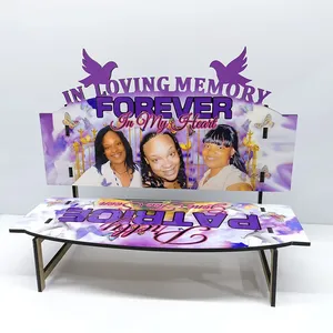Custom Wood MDF RubySub in Loving <strong>Memory</strong> <strong>Benches</strong> Sublimation Memorial <strong>Benches</strong> with Unique Designs Personalized Wood Frames - Product Image 3