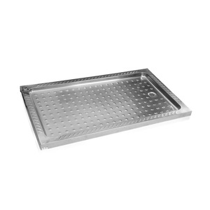 Stainless Steel <b>Shower</b> <b>Tray</b> Rectangle Center Drain Easy Installation Industrial Design Floor Mount - Product Image 1