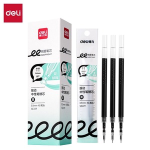 Deli Gel <b>Pen</b> <b>Refills</b> 0.5mm Double Ballpoint AS Tip Black Office School Use SE229 - Product Image 1