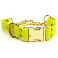 Collier de dressage pour chien en PVC souple, tactique, mignon et personnalisé, avec chaîne martingale – Texture gaufrée, rembourré pour un confort optimal, durable et facile d'entretien