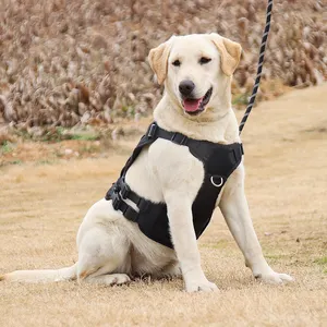 Tùy Chỉnh Logo Vật Nuôi Phụ Kiện Tactical Dog Harness Breathable Lưới Pet Khai Thác Phản Quang Đa Chức Năng Dog Harness