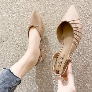 <span class=keywords><strong>Sandales</strong></span> plates pour femmes YONGGE, version coréenne nouvelle, décontractées d'été, avec bride en caoutchouc légère et fermeture à bouton - Product Image 3