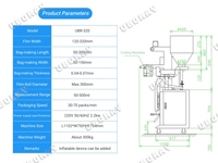 Machine verticale pour emballer des pâtes et des macarons, à faible prix, 2 unités