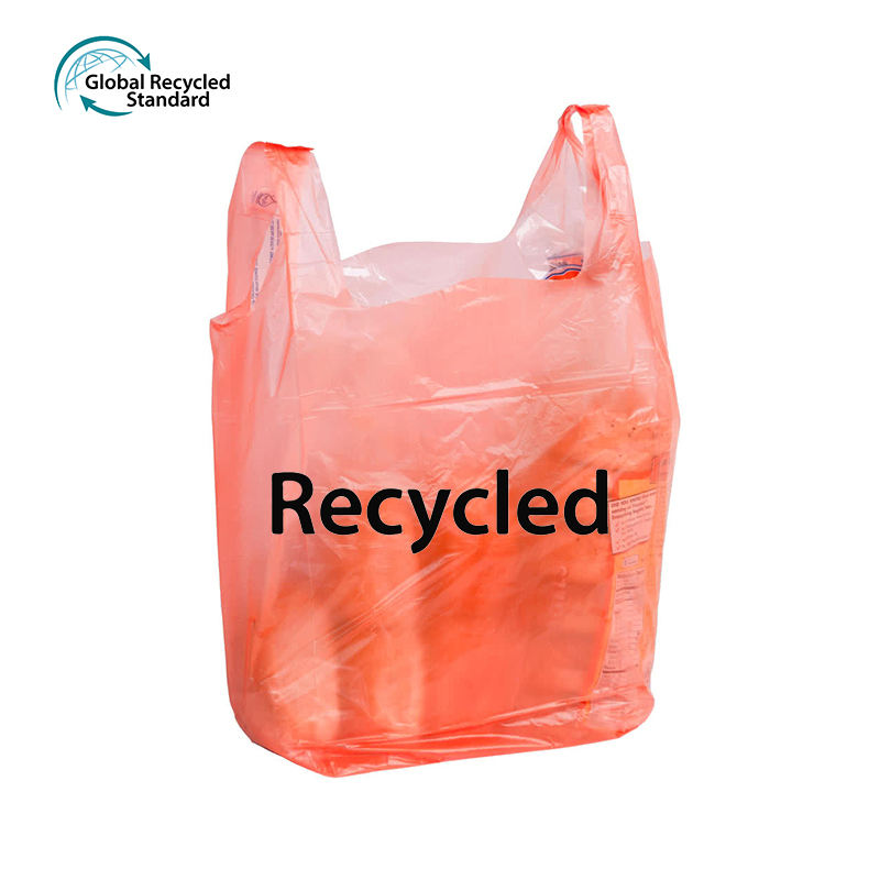 Black Large Plastic Thank You Bag t Shirt Grocery 18 Mic for