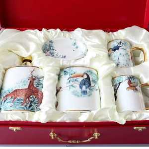 Nordic Creative Luxury Couple Wedding Mouthwash Cup Set Ceramic Bathroom Set with <b>Tray</b> - Product Image 5