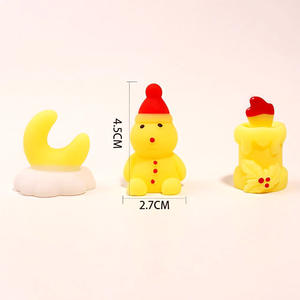ของเล่นบีบ Tpr Mini Squishy รูปสัตว์น่ารักและซานตาคลอส ขนาด 3 ซม. สำหรับตกแต่งคริสต์มาส ราคาถูกจากโรงงาน - Product Image 2