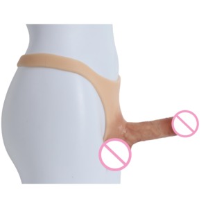 Pantalon d'agrandissement du pénis en silicone avec sangle, doux et écologique, pour jouets sexuels masculins adultes, OEM disponible - Product Image 2