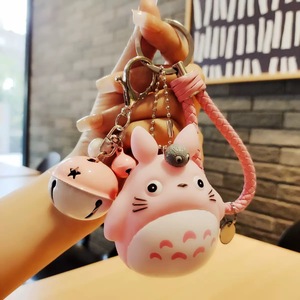 Phổ biến 3D Totoro phim hoạt hình Keychain nhựa chuông Keyring Túi Mặt dây chuyền bị chèn ép Quà Tặng mù hộp - Product Image 6