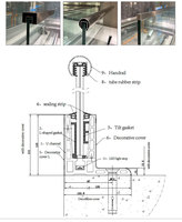 Rampe en verre sans cadre HDSAFE HD-L008G moderne et étanche avec trous de drainage pour porches/garde-corps d'escalier - Utilisation extérieure