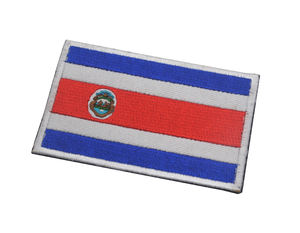 패브릭 자수 국가 코스타리카 국기 3.15*2 인치 국가 코스타리카 국기 패치 바느질 DIY 재킷 패키지 남자 가방 - Product Image 5