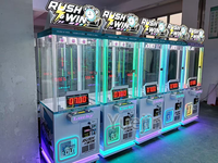 Máquina de Juego Arcade 7Seconds Coin Operated Stop Time con Garantía de 1 Año, en Inglés, con Premios de Juguetes de Metal y Peluche
