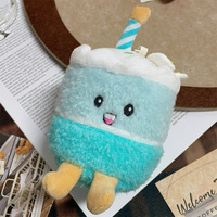 Porte-clés promotionnel en coton PP ultra doux, en forme de gâteau, porte-clés mignon en peluche en forme de gâteau d'anniversaire, cadeau pour couple