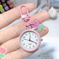 Nouvelle breloque mignonne pour cartable de style académique, décoration montre de poche avec affichage de l'heure A271014