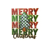 Patchs brodés en chenille personnalisés, grands, en forme de bonhomme de neige de Noël, avec lettres colorées, pour la décoration festive des vêtements