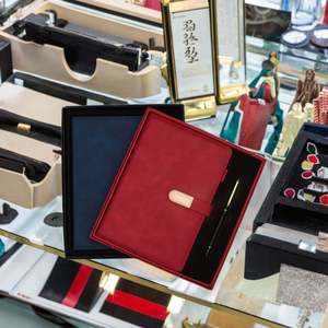 Blue A5 <b>Notebook</b> <b>Set</b> Signature Pen Business Gift <b>Set</b> for Office Meetings Christmas Back School New Year Custom Logo Printing - Product Image 3