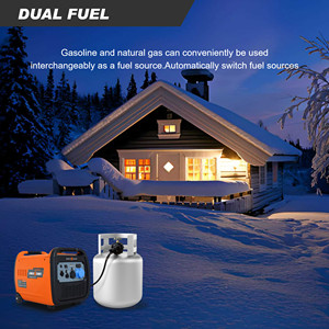 Générateur HWASDAN, 4000W, super silencieux, double carburant, moteur portable avec démarrage à distance/électrique, utilisation domestique et camping - Product Image 6