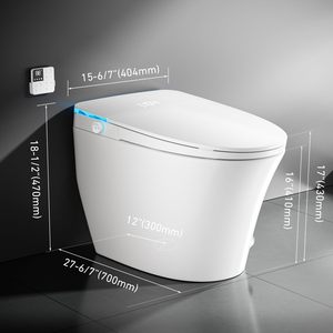 Inodoro Inteligente Automático de Pie con Tapa de Apertura y Cierre Automático, WC Automático 110V CUPC, Autolimpieza Inteligente IC154 - Product Image 6