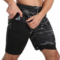 EVELYN OEM ODM Short d'été pour homme XXL taille moyenne décontracté Fitness Sports séchage rapide Double couche demi-longueur cordon de serrage solide