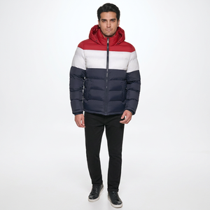Veste matelassée décontractée d'hiver pour homme, vêtements d'extérieur personnalisés avec col montant et logo frontal, nouvelle arrivée, design à bulles - Product Image 1