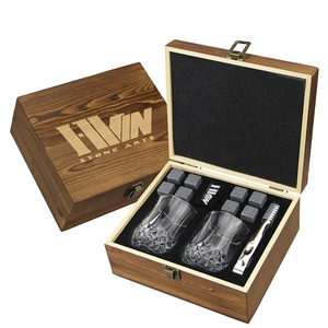 <span class=keywords><strong>Bar</strong></span> accesorios whisky piedras regalo Premium escalofriante rocas 2 vaso de whisky en <span class=keywords><strong>la</strong></span> decoración de madera caja - Product Image 4