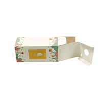 Boîte pliante élégante bleu clair à extrémités pliées, emballage de vente au détail pour produits de soin, boîte en papier cosmétique