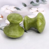 Outils de massage facial et corporel en jade en gros, type champignon, pour le soin et le gommage