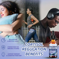 Gouttes liquides de Cortisol 17-en-1 Détox Cortisol Magnésium Glycinate Ashwagandha L-Théanine Complément pour l'humeur, le sommeil et le stress en vrac