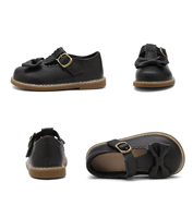 Chaussures d'école pour filles tendance, confortables, résistantes aux rayures, avec sangle réglable, tige en PU respirante et légère, pour toutes les saisons